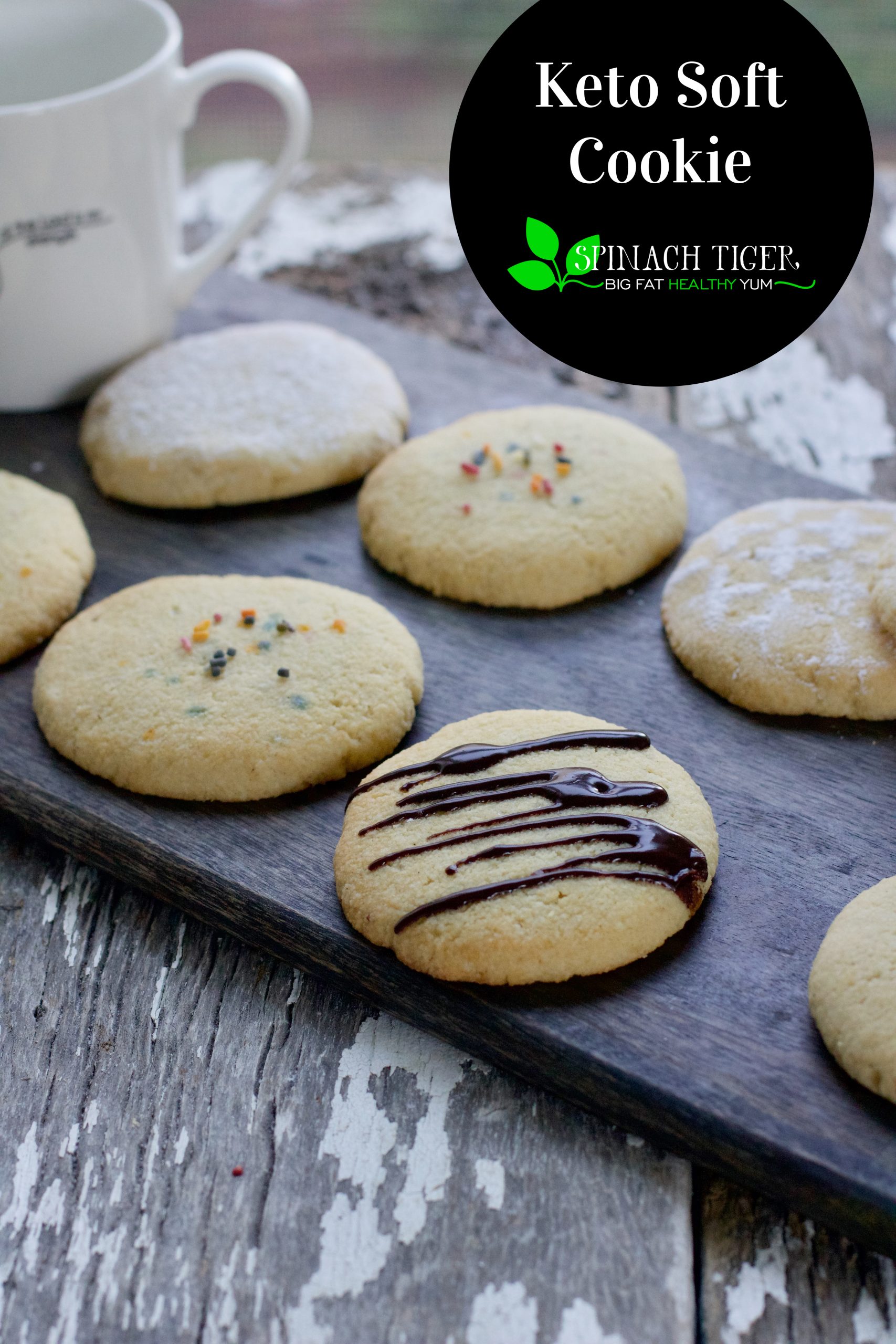 From A keto Bakery owner: Keto Soft sugar cookies, easy to roll and bake, and extra good when topped with keto buttercream. Made with almond flour, coconut flour and Swerve Confectioner's Sweetener for a very fluffy cookies. #ketocookie #spinachtiger via @angelaroberts