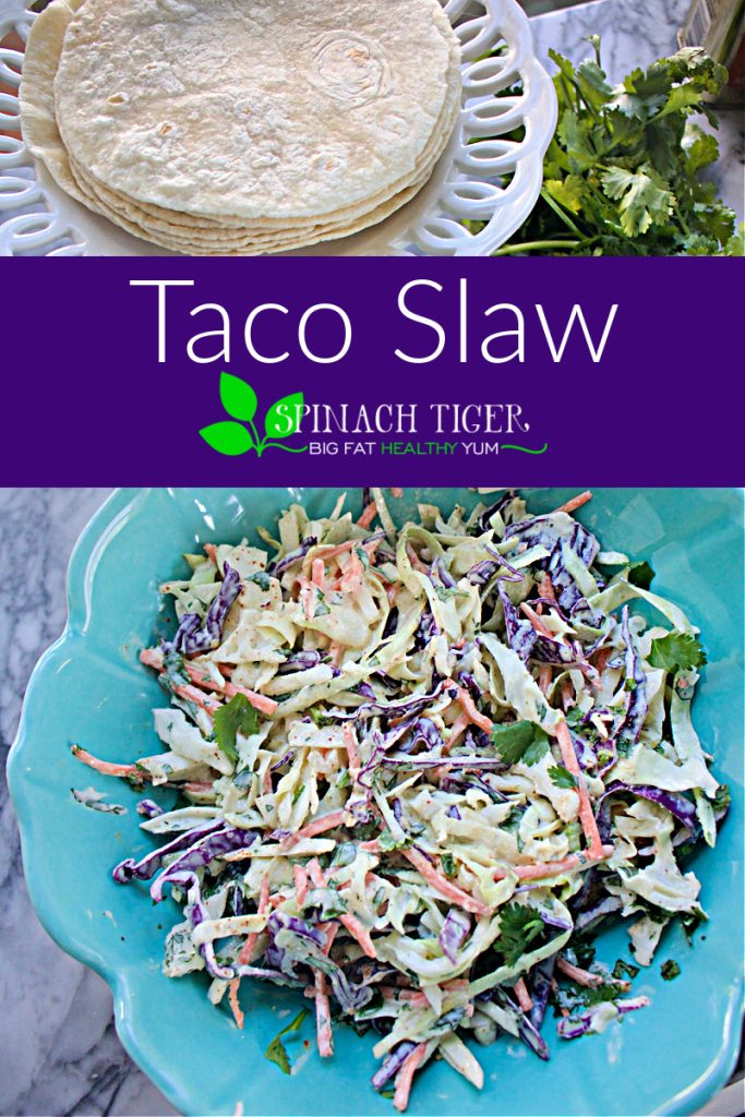 Taco Slaw for Tacos and More from Spinach Tiger