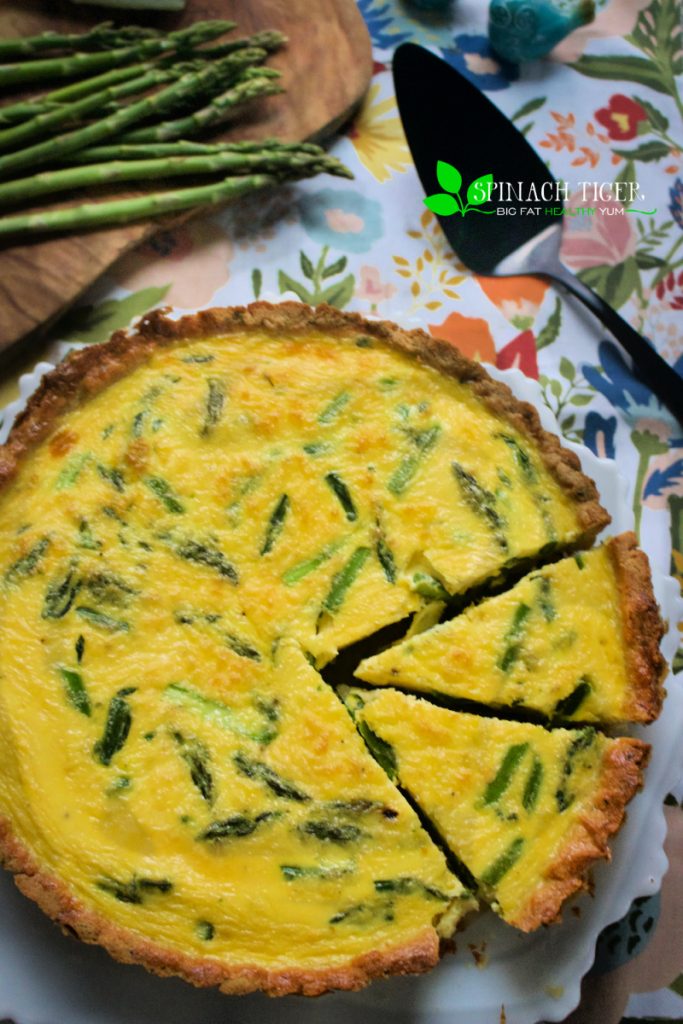Keto Asparagus Quiche from Spinach Tiger