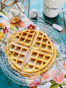 Keto Waffles Gluten Free from Spinach Tiger