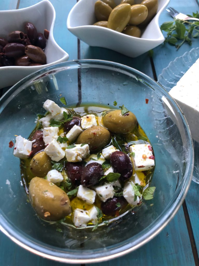 Olive Feta Salad or Appetizer