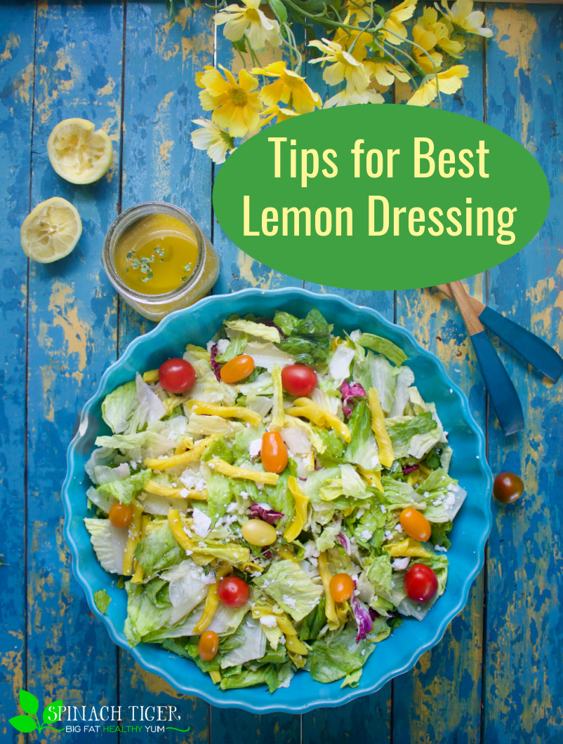 Green Salad with Lemon Salad Dressing from Spinach Tiger via @angelaroberts