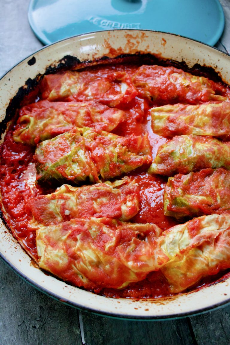 Stuffed Cabbage with Tomato Sauce Low Carb