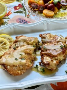 Chicken Francaise Cutlets with Lemon Sauce