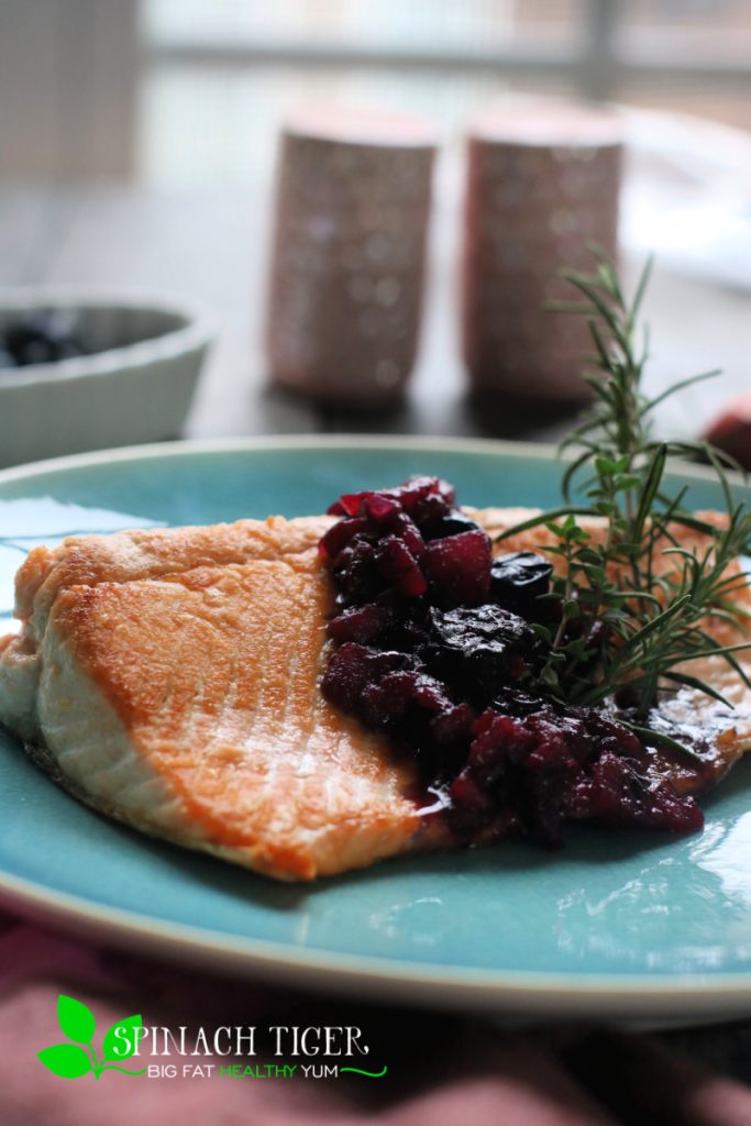 Salmon Blueberry Compote