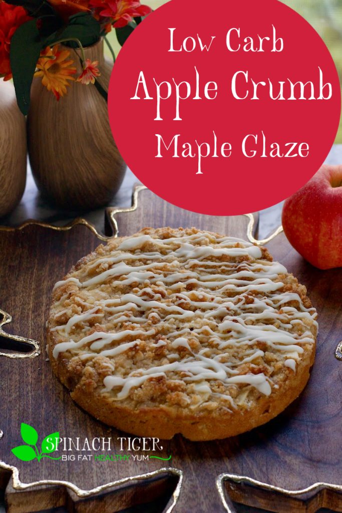 Low Carb Apple Cake ,Maple glaze