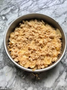 Unbaked Low Carb Apple Crumb Cake