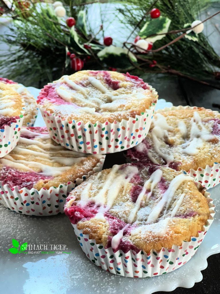 Low Carb Cranberry White Chocolate Muffins