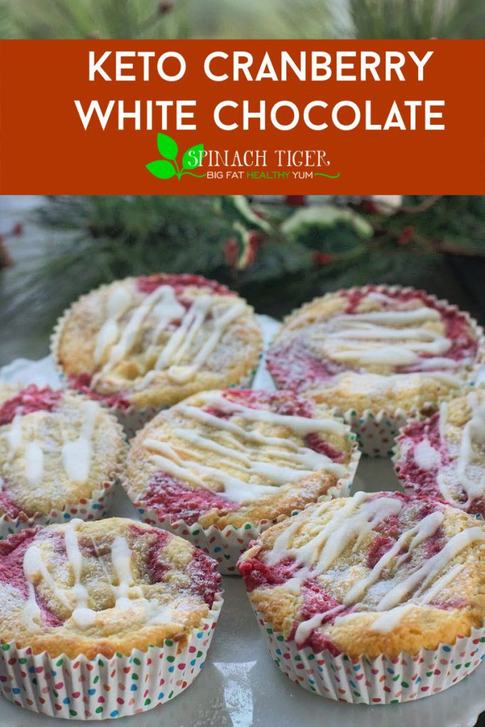 Low Carb Cranberry White Chocolate Muffin