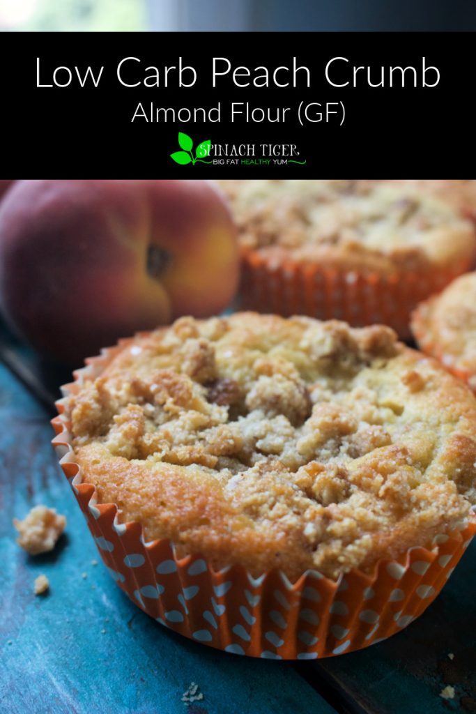 Low Carb Peach Crumb Muffin