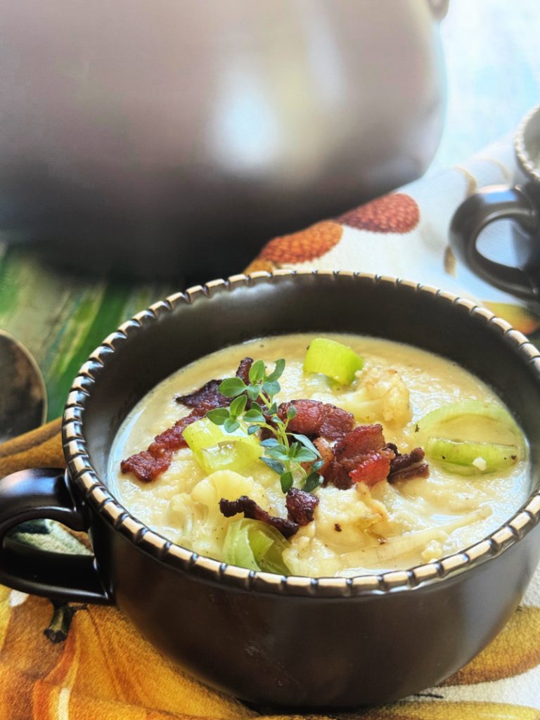 Cauliflower Soup with Bacon and Leeks 3