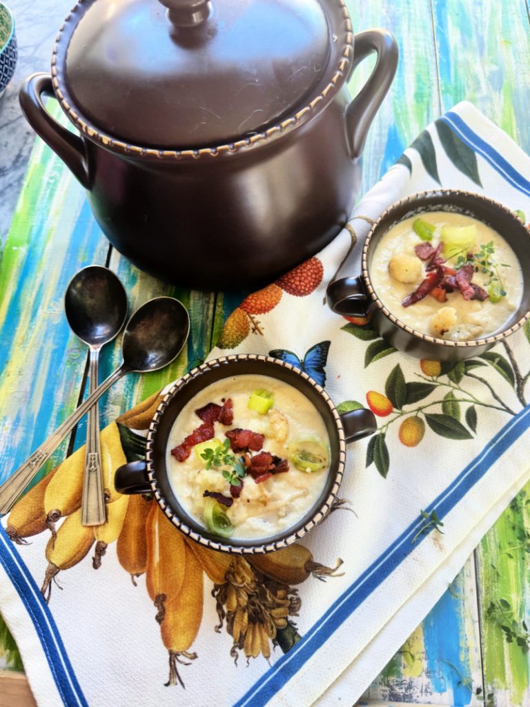 Cauliflower Soup with Bacon and Leeks 1