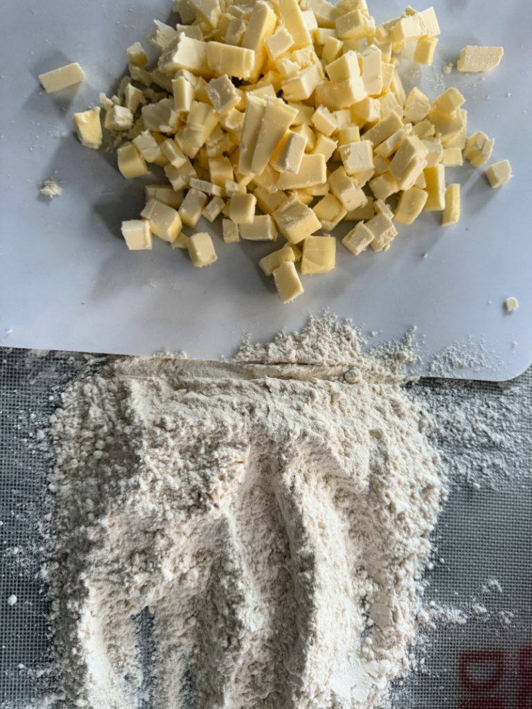 Flour, Cut Butter for Pie Crust