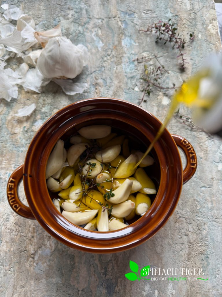 Garlic with Olive Oil for Garlic Confit