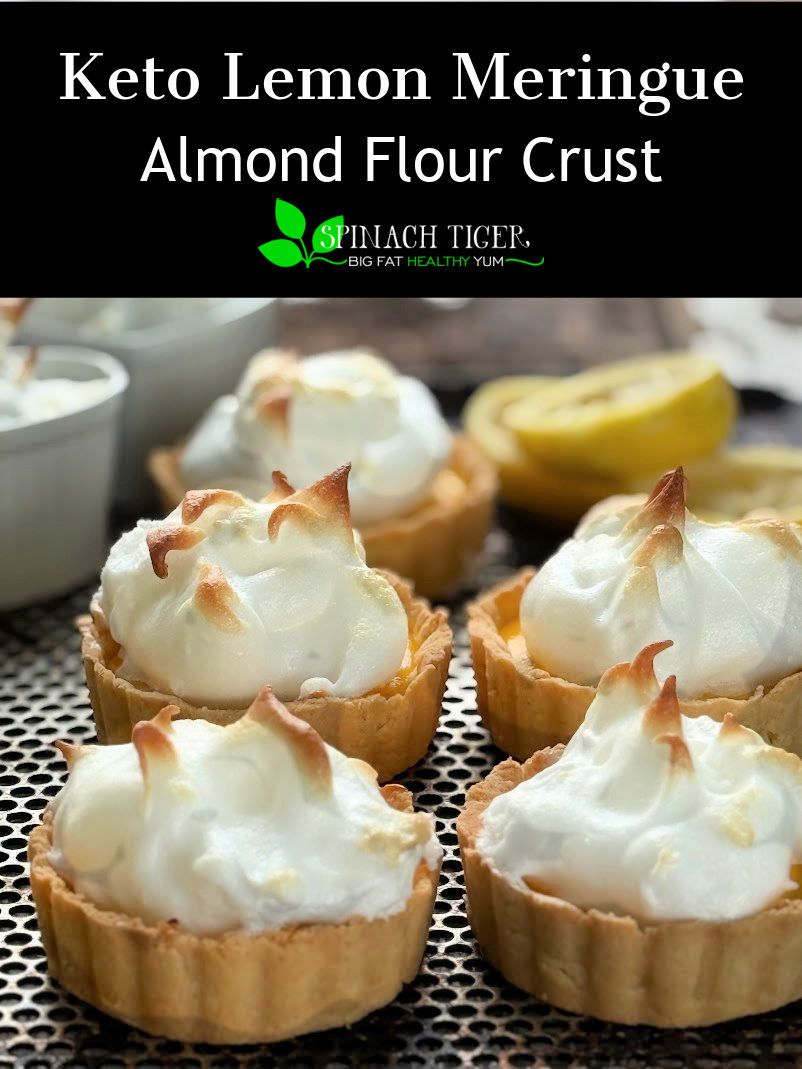 Keto Lemon Meringue Tart : 4 Net Carbs. Delicious lemon curd with piled high meringue. Almond Flour Crust. via @angelaroberts