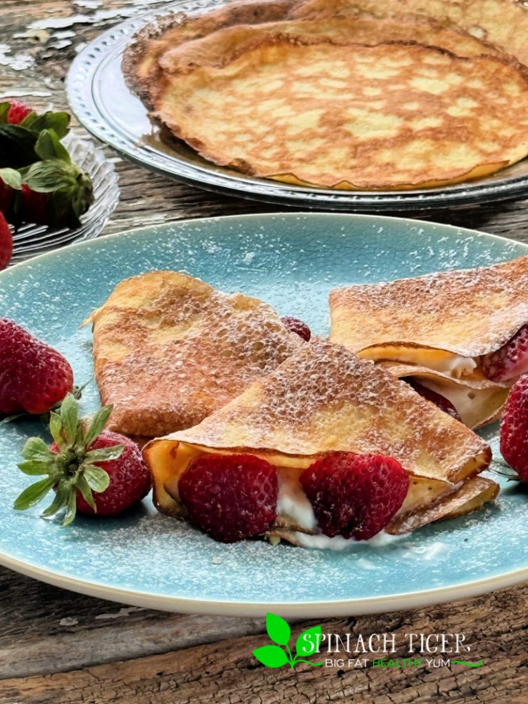 Keto Crepes with Strawberries