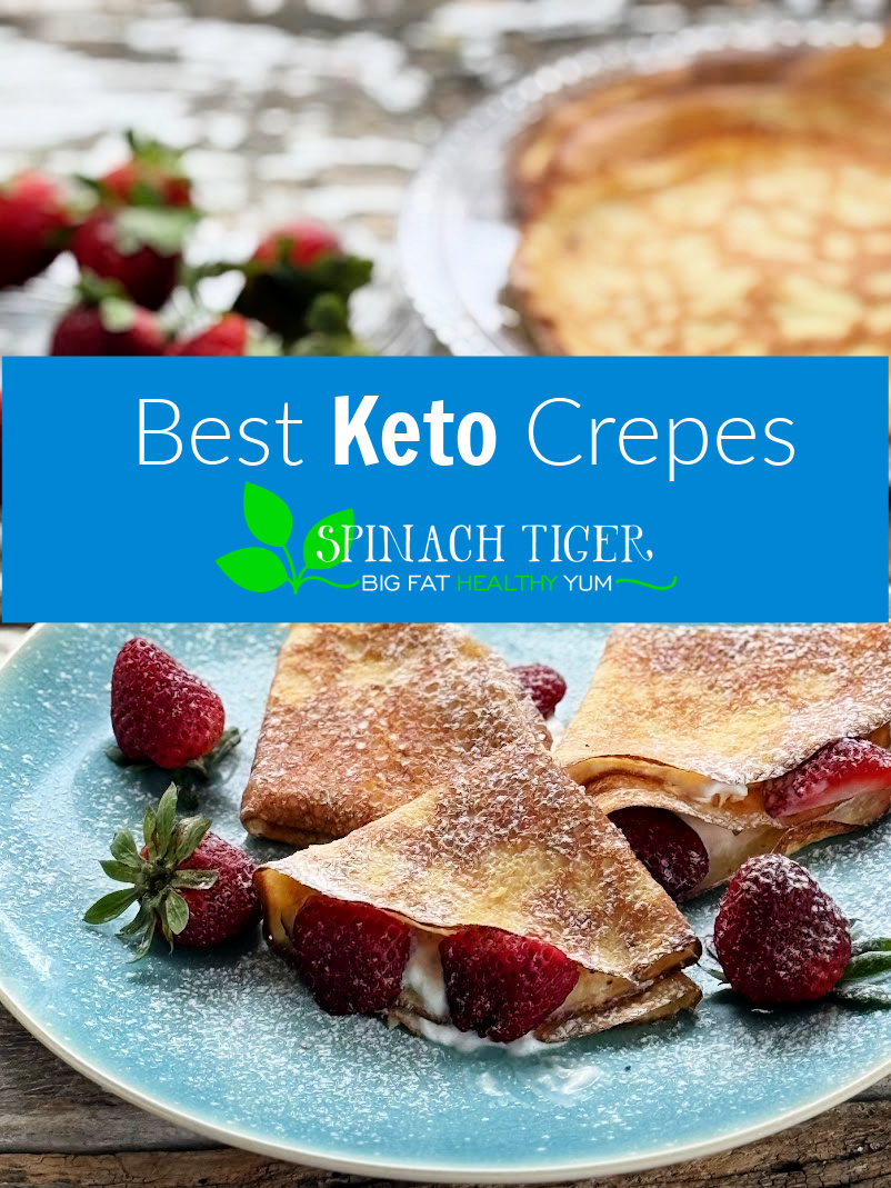 Make these amazing keto crepes at only max 2 net carbs each. Make savory or sweet. via @angelaroberts