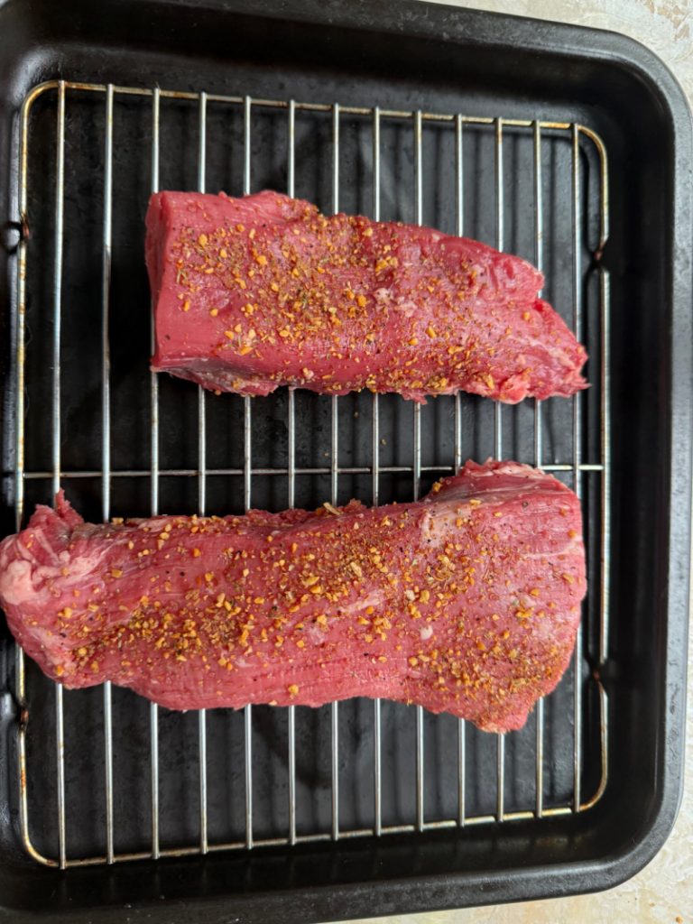 Seasoned Raw Tenderloin Tails