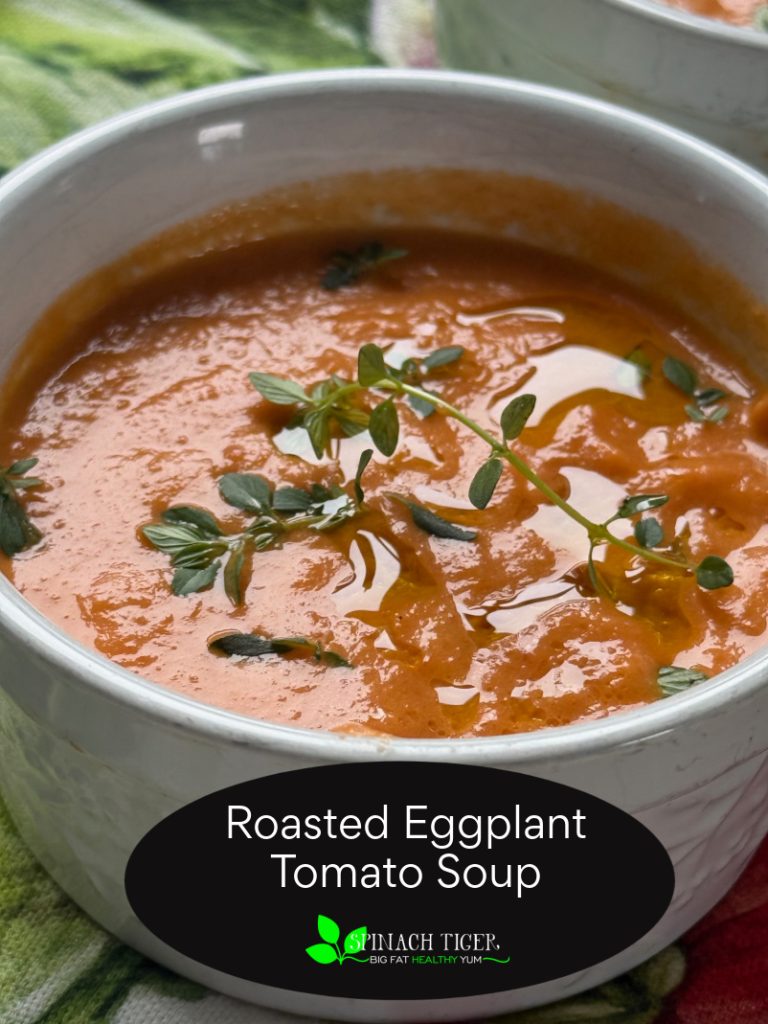Roasted Eggplant Tomato Soup 
