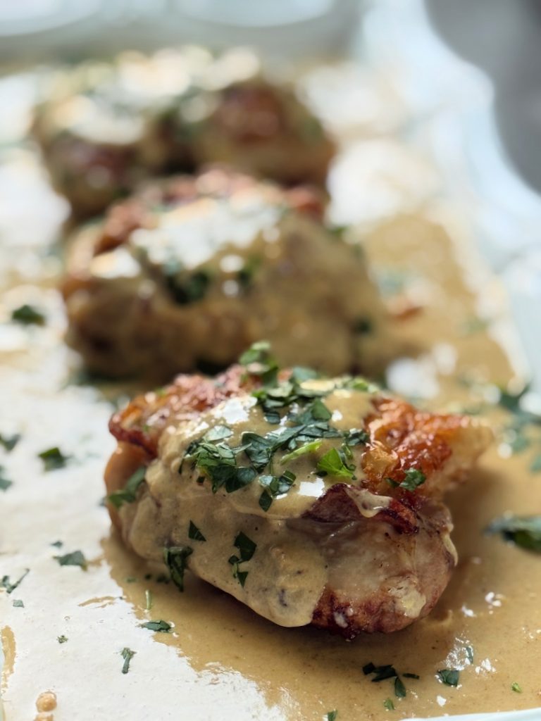 Dijon Chicken from Spinach TIger