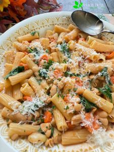 Tuscan White Beans Pasta with Pecorino Romano