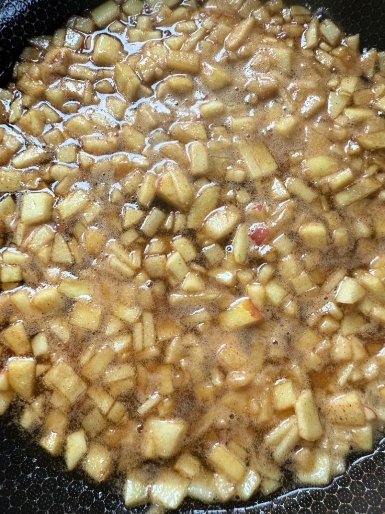 apple walnut muffins process