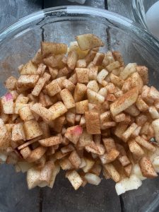 Diced apples