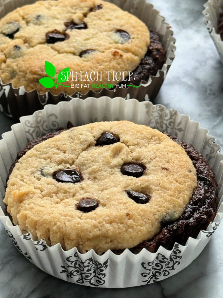 Keto Brookies (Brownies Topped with a Cookie)