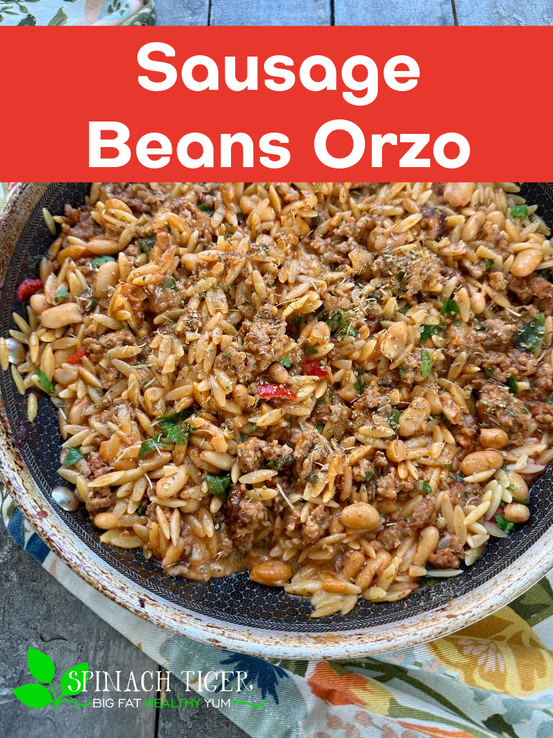 Orzo Pasta with Italian Sausage, White Beans with Rosemary via @angelaroberts