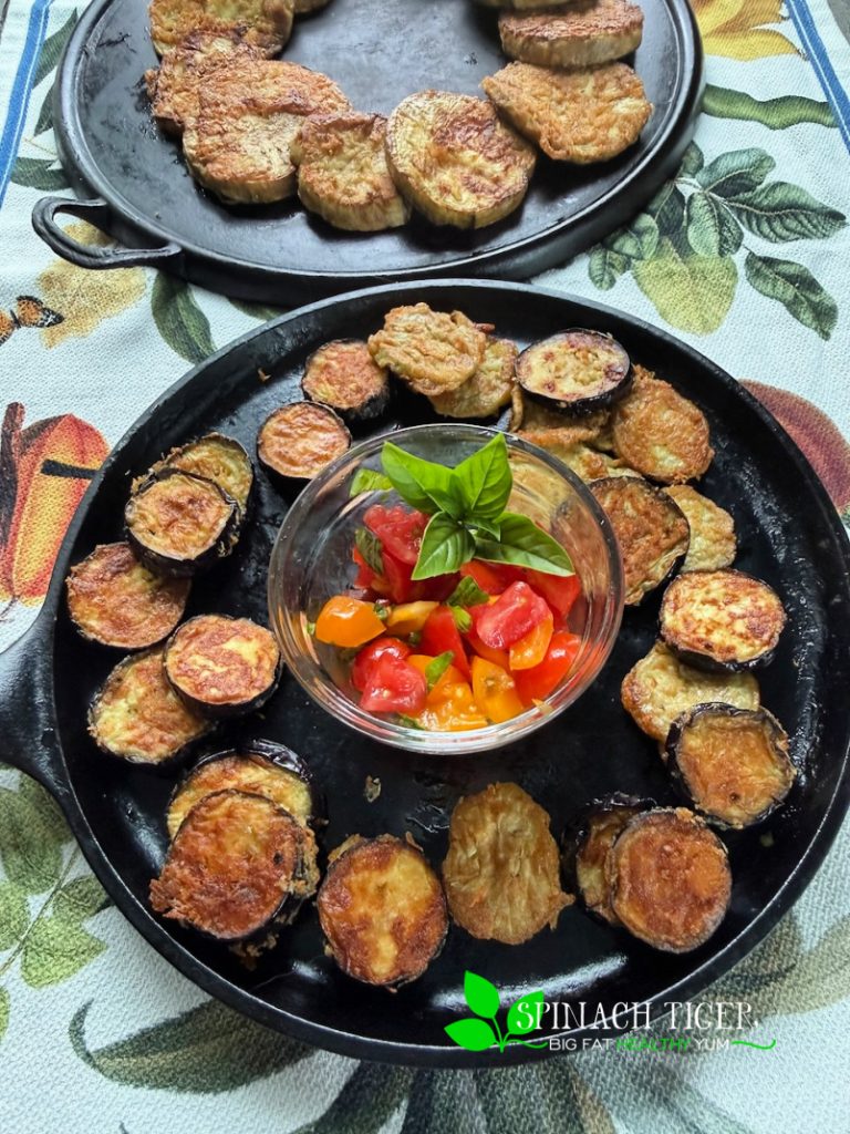 Parmesan Fried Eggplant with Tomato