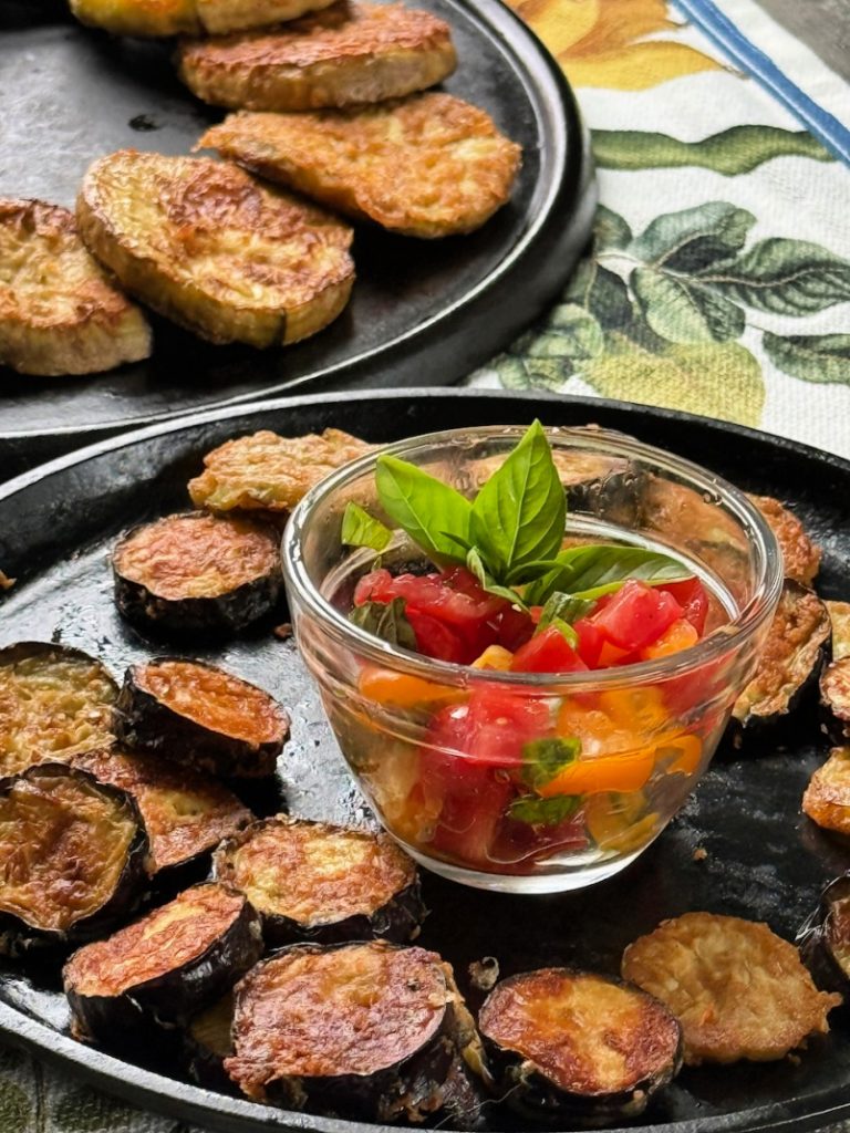 Fried Eggplant, No Breadcrumbs